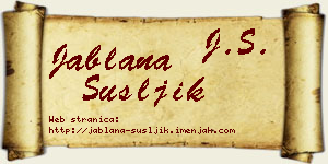 Jablana Šušljik vizit kartica